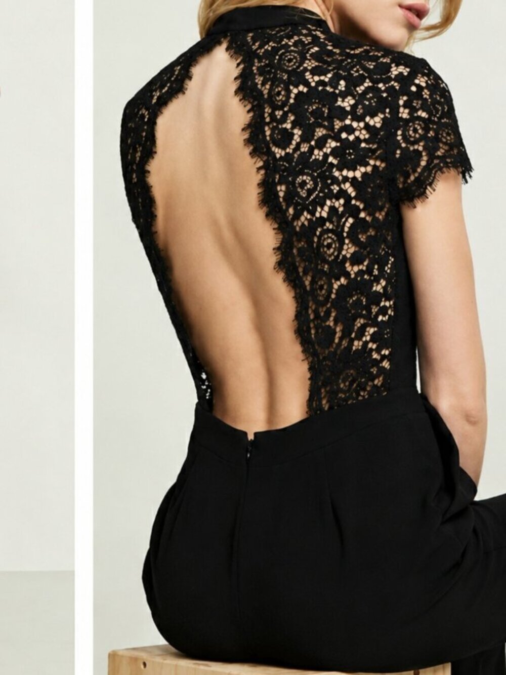 Dynamite Open Back Lace Romper